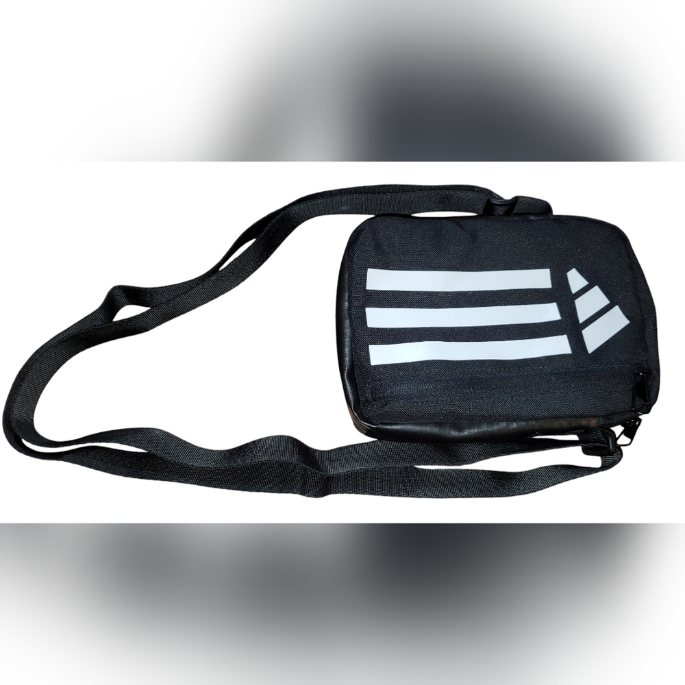 Adidas Black Crossbody Bag with White Logo